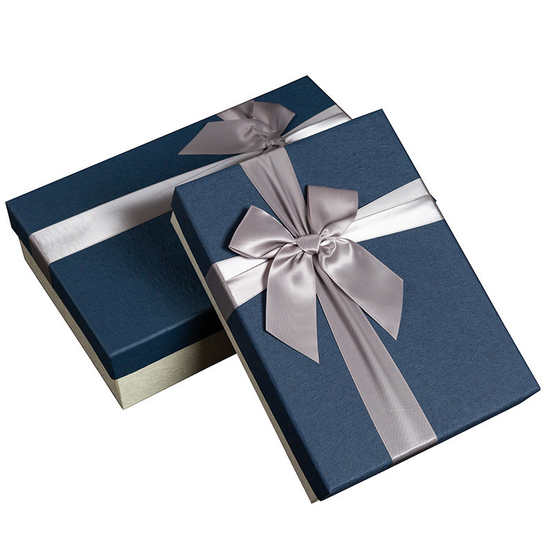 Bow gift box high-end world cover gift box for boys birthday shirt packaging box