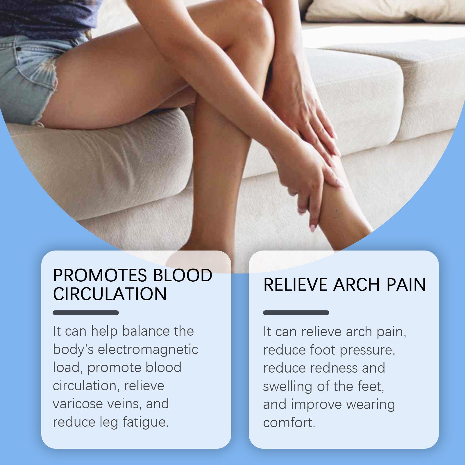 Comfortable Massage Insoles Leg Repair Raised Invisible Support Durable Lightweight Massage Insoles