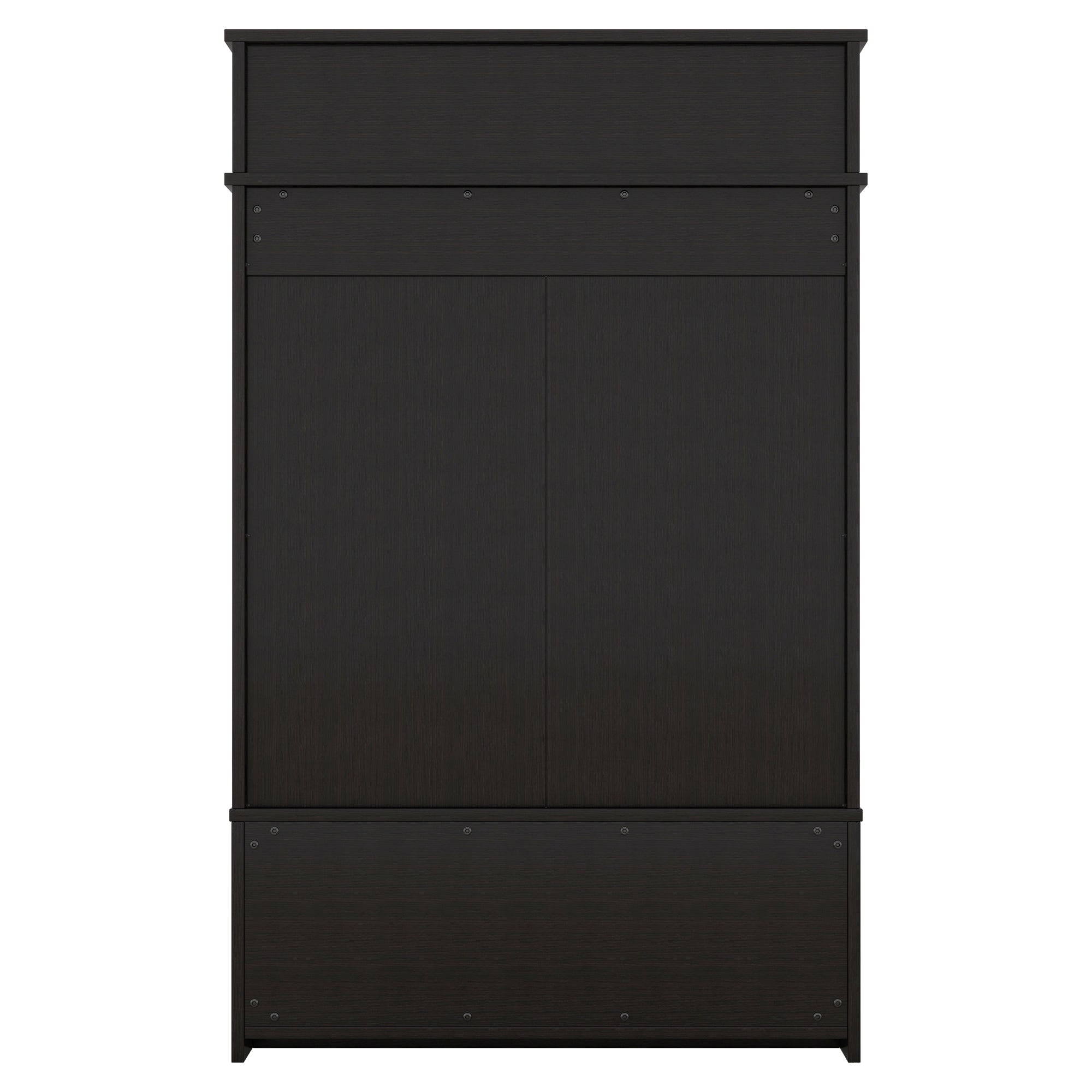 Hall tree with roof rack and storage platform, corridor shoe cabinet with sliding door, clothes hanger with 5 hooks black