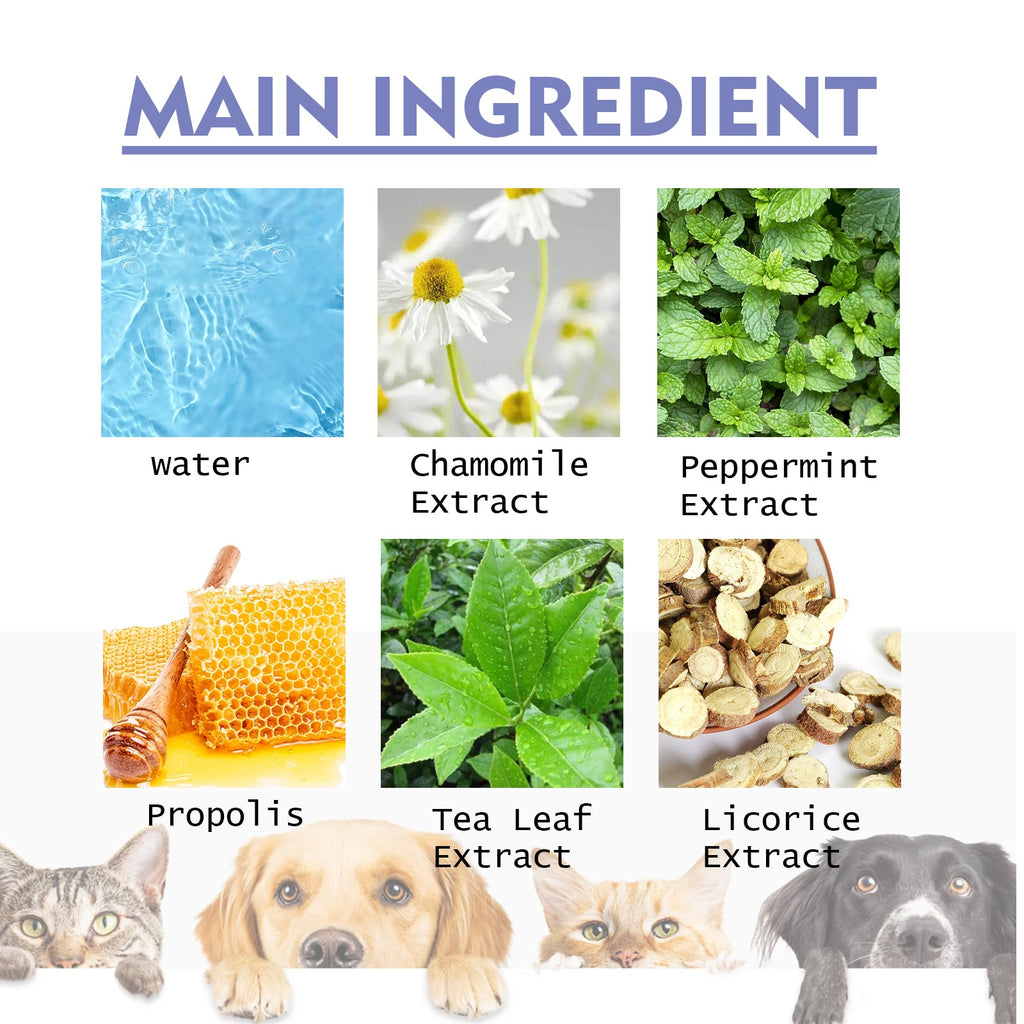 Dog And Cat Tooth Cleaning Spray, Pet Mouth Cleaning Breath Fresh Deodorizing Cleaning Spray