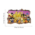 Cartoon anime children's room 3D broken wall wall decoration wall sticker self-adhesive seven dragon ball game wall decoration p