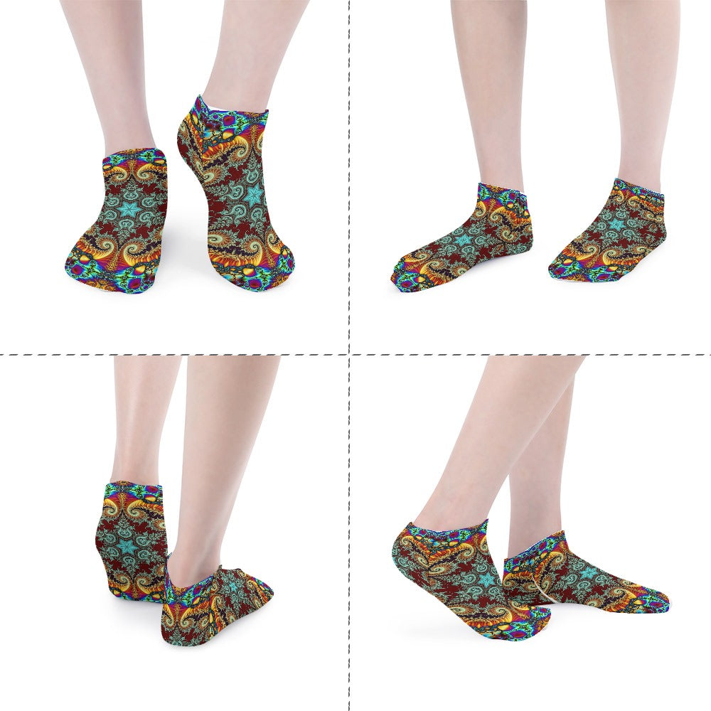 The Perfect Music Festival Socks (5 Pairs) Sweat-proof, Odor-proof, Breathable Spirit Molecule Kaleidoscope Socks