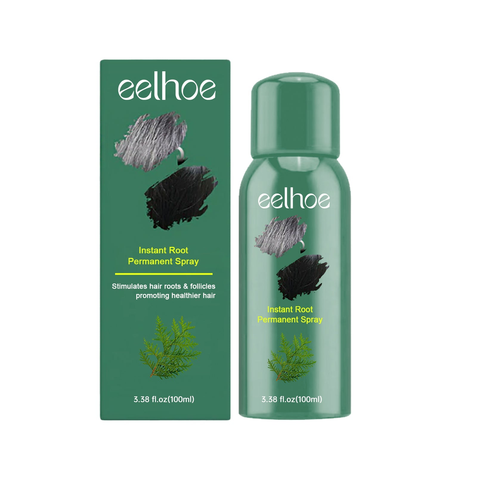 Black Hair Spray Dense Nourishing Roots Shine Smooth Natural Black Hair Cover White Hair Conditioner Spray