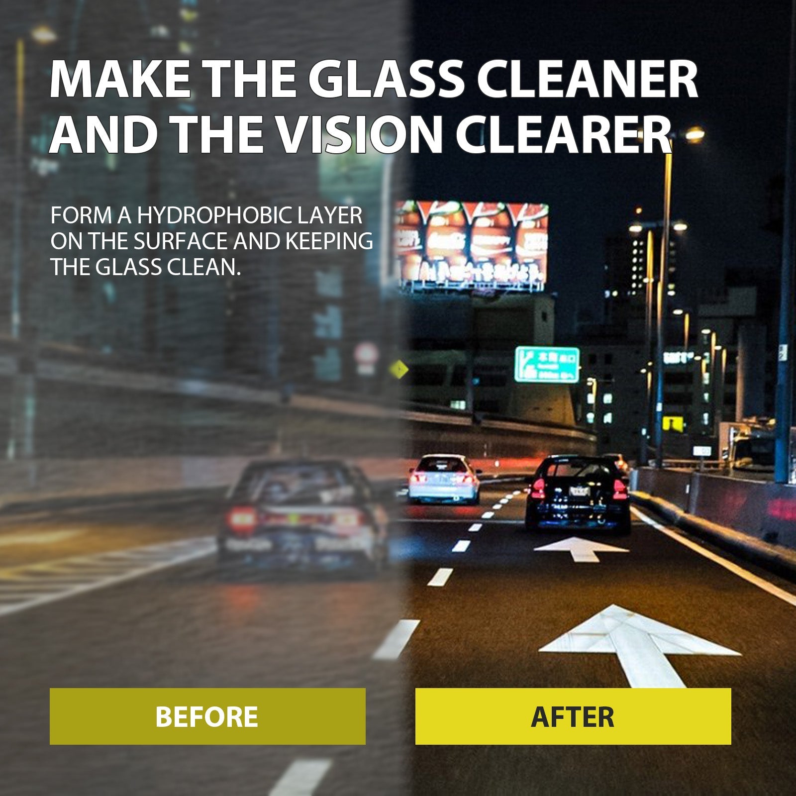 Oil Film Cleaning Emulsion, Car Windshield Window Stain Cleaning Anti-Rain And Fog Cleaning Agent
