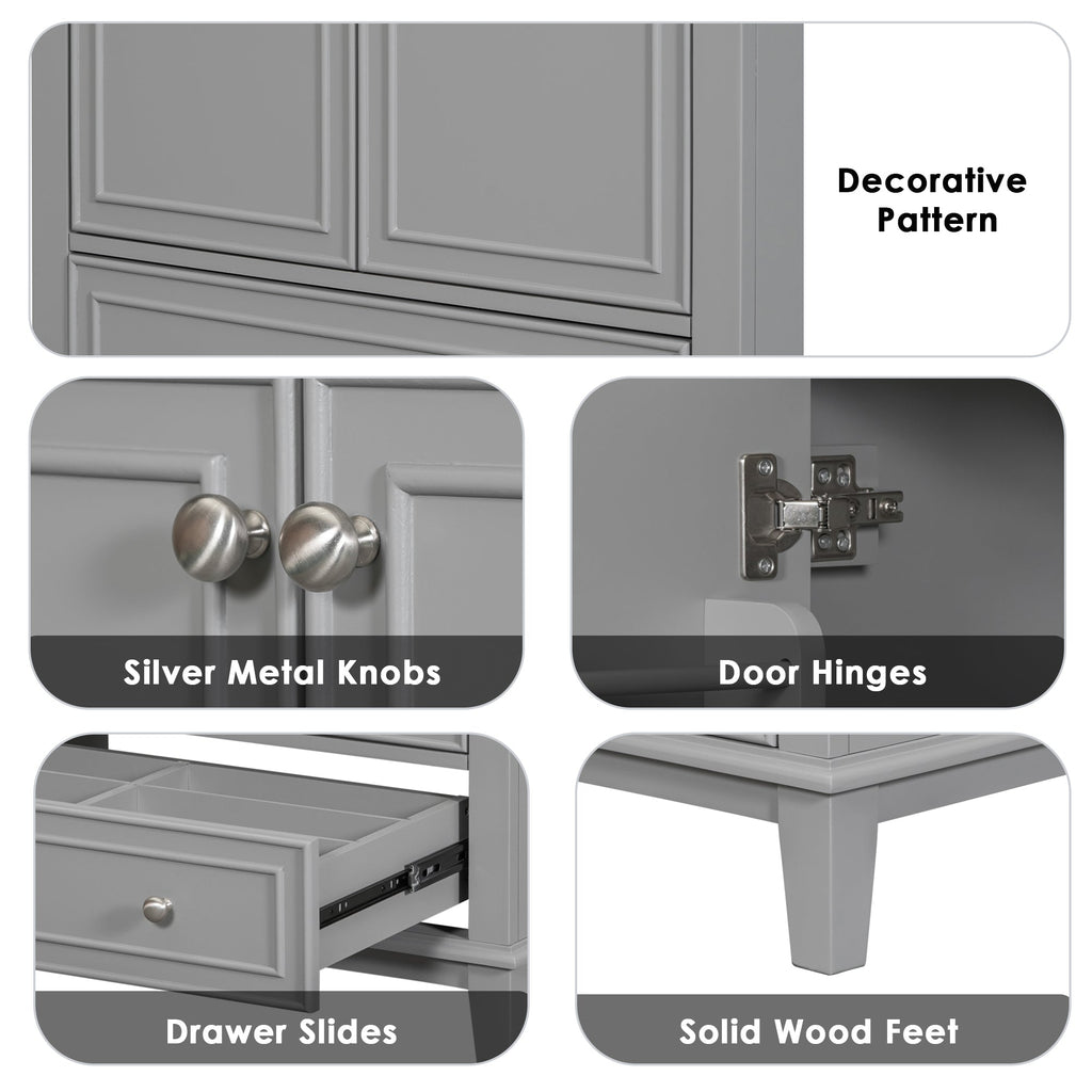 30 inch bathroom vanity no sink  base only gray