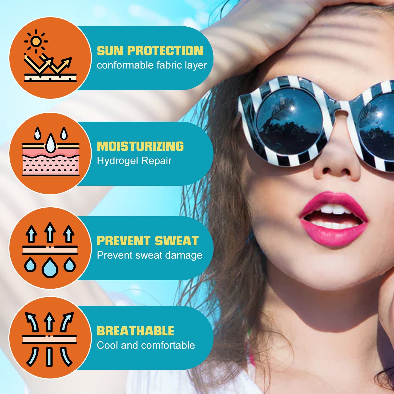 Uv Protective Mask Protective Mask For Summer Outdoor Repair Facial Skin Hydrating Protection