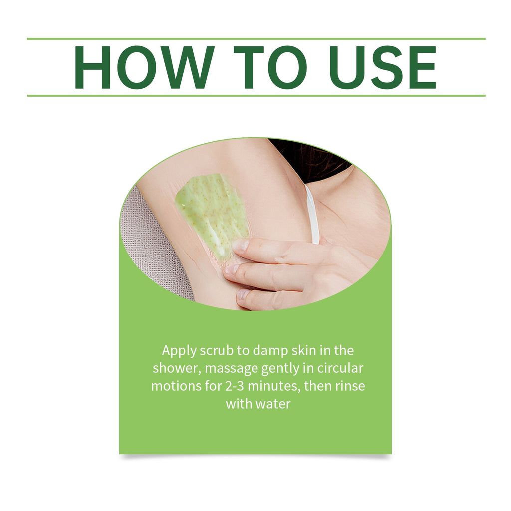 Green Tea Underarm Detox Scrub Exfoliating Student Men And Women Underarm Whitening Joint Rejuvenation Hydrating Moisturizing Scrub