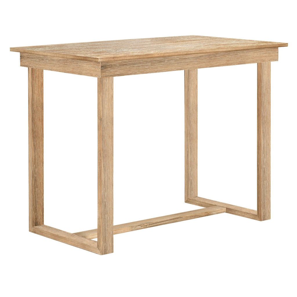 TOPMAX farmhouse countertop height 5-piece dining table set with 1 rectangular dining table and 4 brown dining chairs