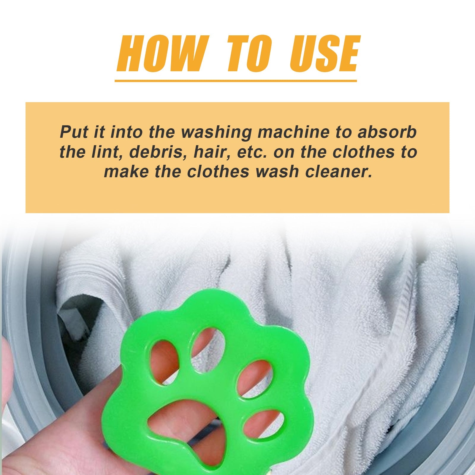 EELJOY Fur Snatch Pet Hair Laundry Remover, Clean Pet Hair Washable Clothes Duster Washing Machine Hair Remover