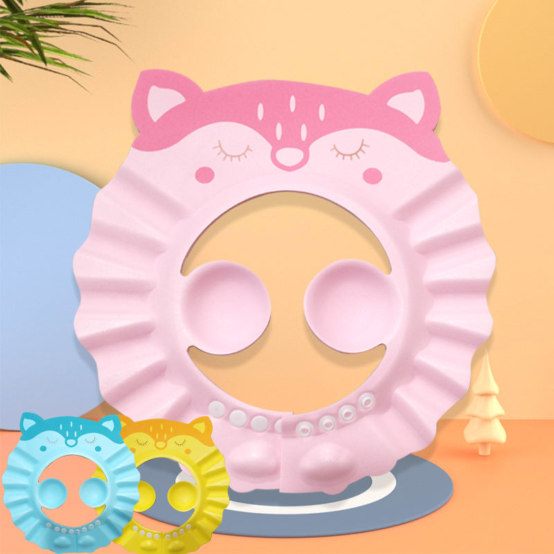 Baby Shower Cap Adjustable Hair Wash Hat for Newborn Infant Ear Protection Safe Children Kids Shampoo Shield Bath Head Cover