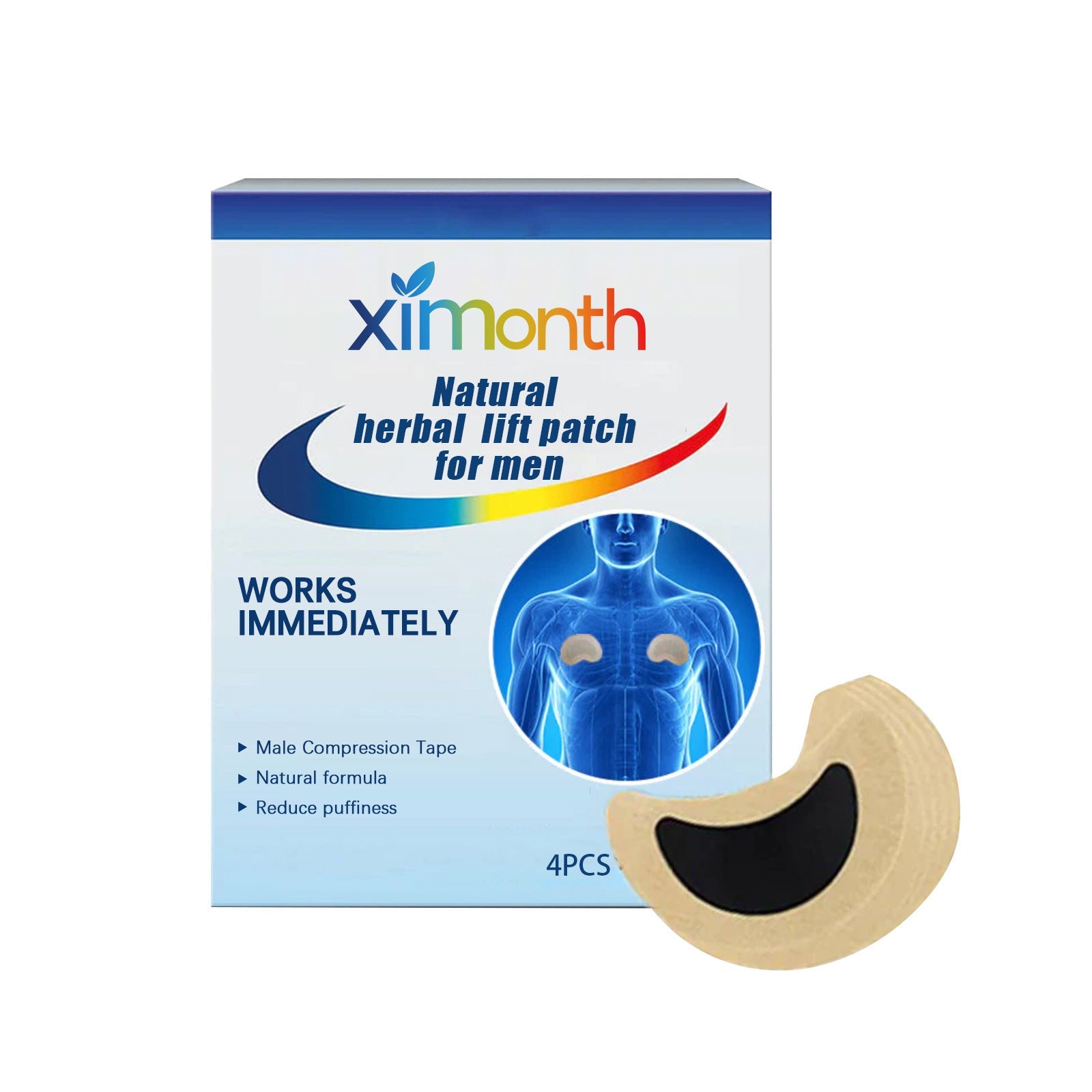 Natural Herbal Lift Patch For Men, Men's Firming Chest Skin Anti-Sagging Chest Shape Care Patch