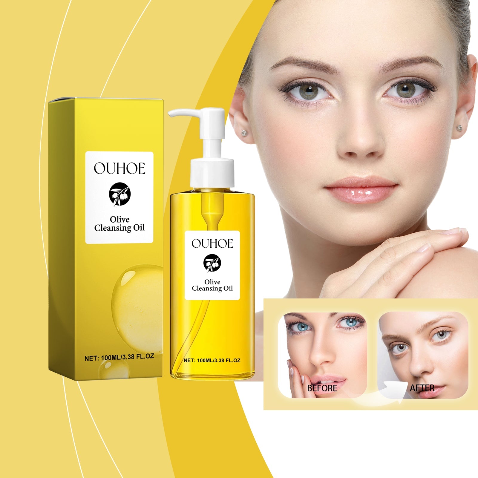 Olive Cleansing Oil Gently Moisturizes Skin And Cleans Face And Lips With Olive Cleansing Oil