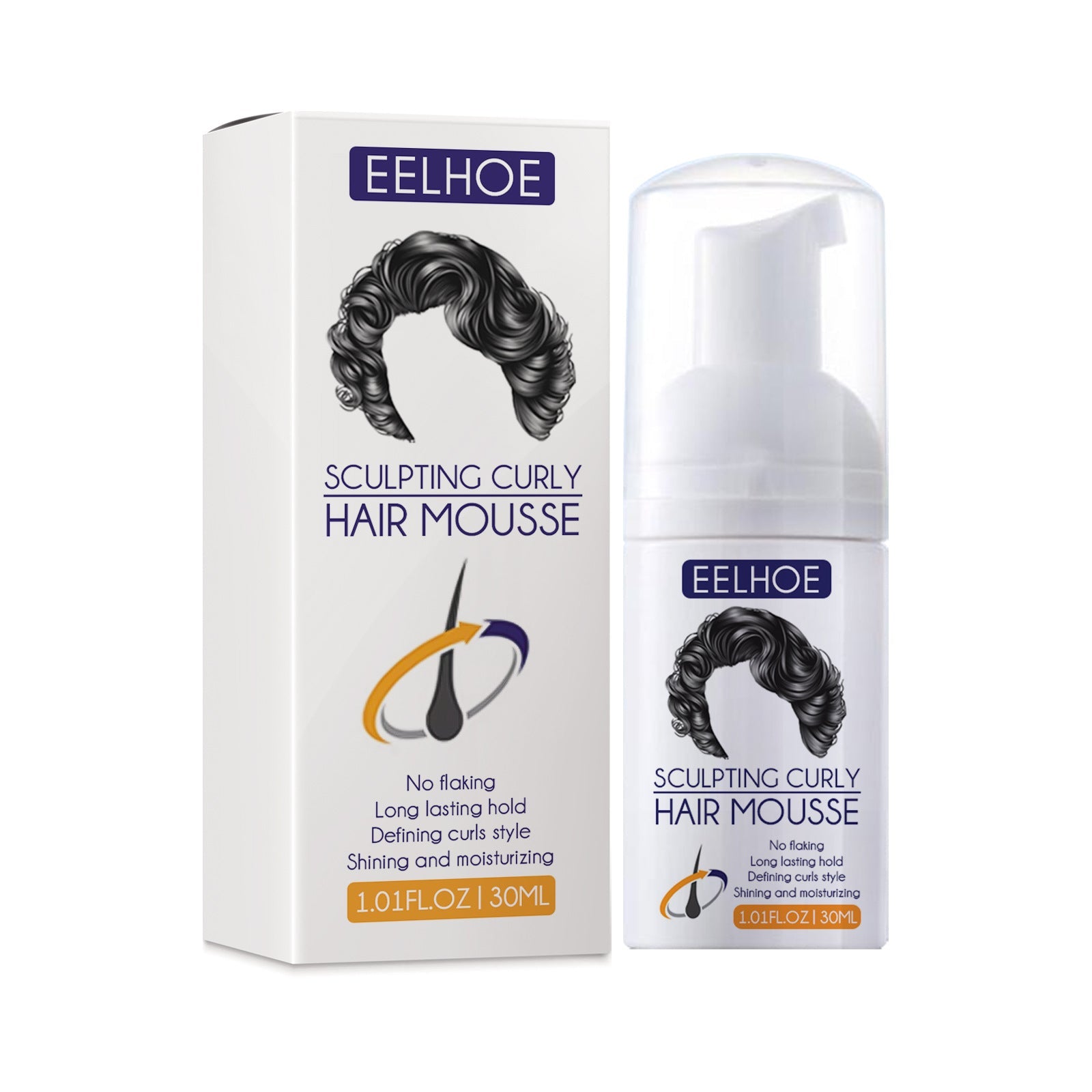 Elastin, Anti-Frizz Curly Hair Volumizing Natural Fluffy Moisturizing Styling Perm Care Style