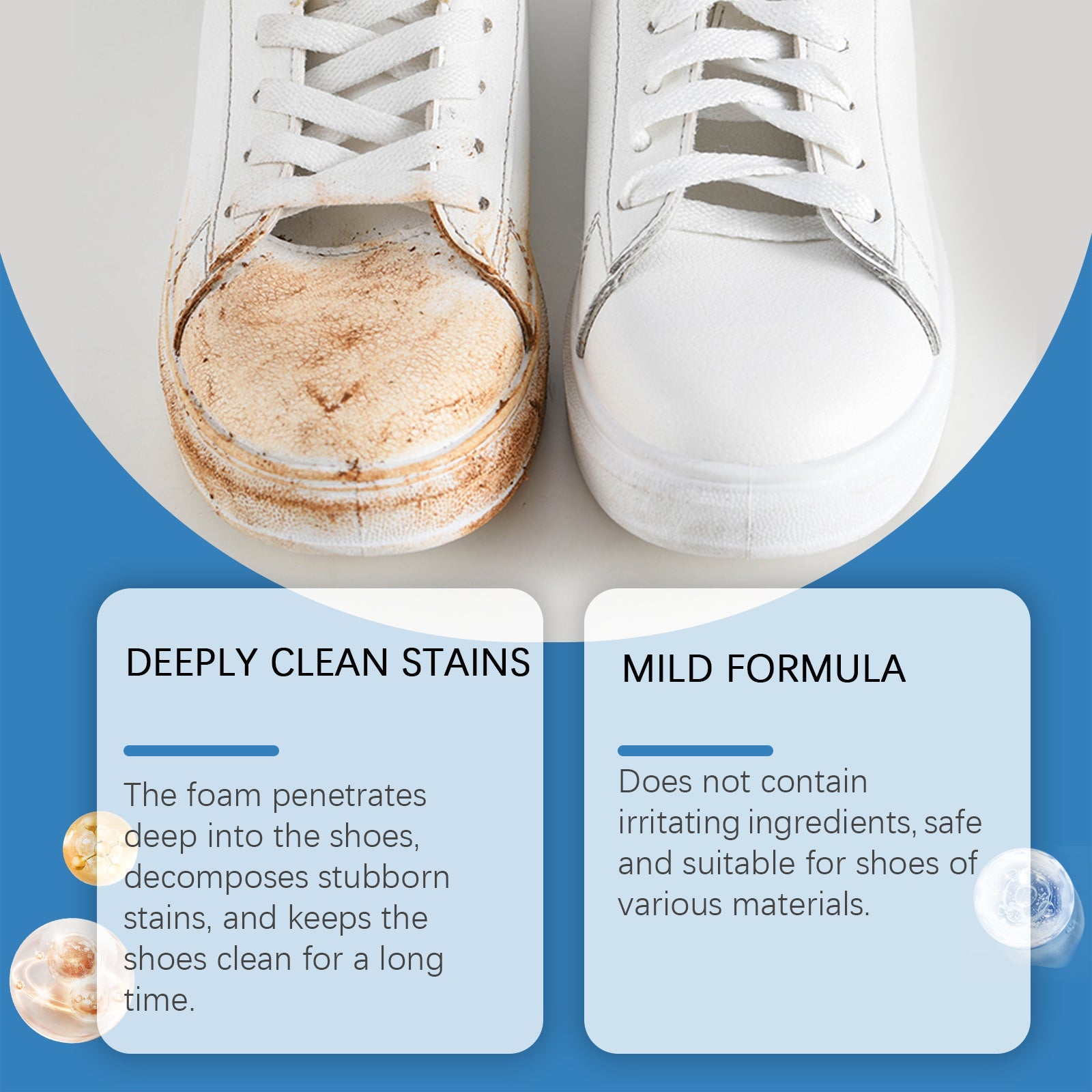 Shoe Cleaner Kit Foam Cleaning Decontamination Multi-Functional Sneaker Cleaning Household Items