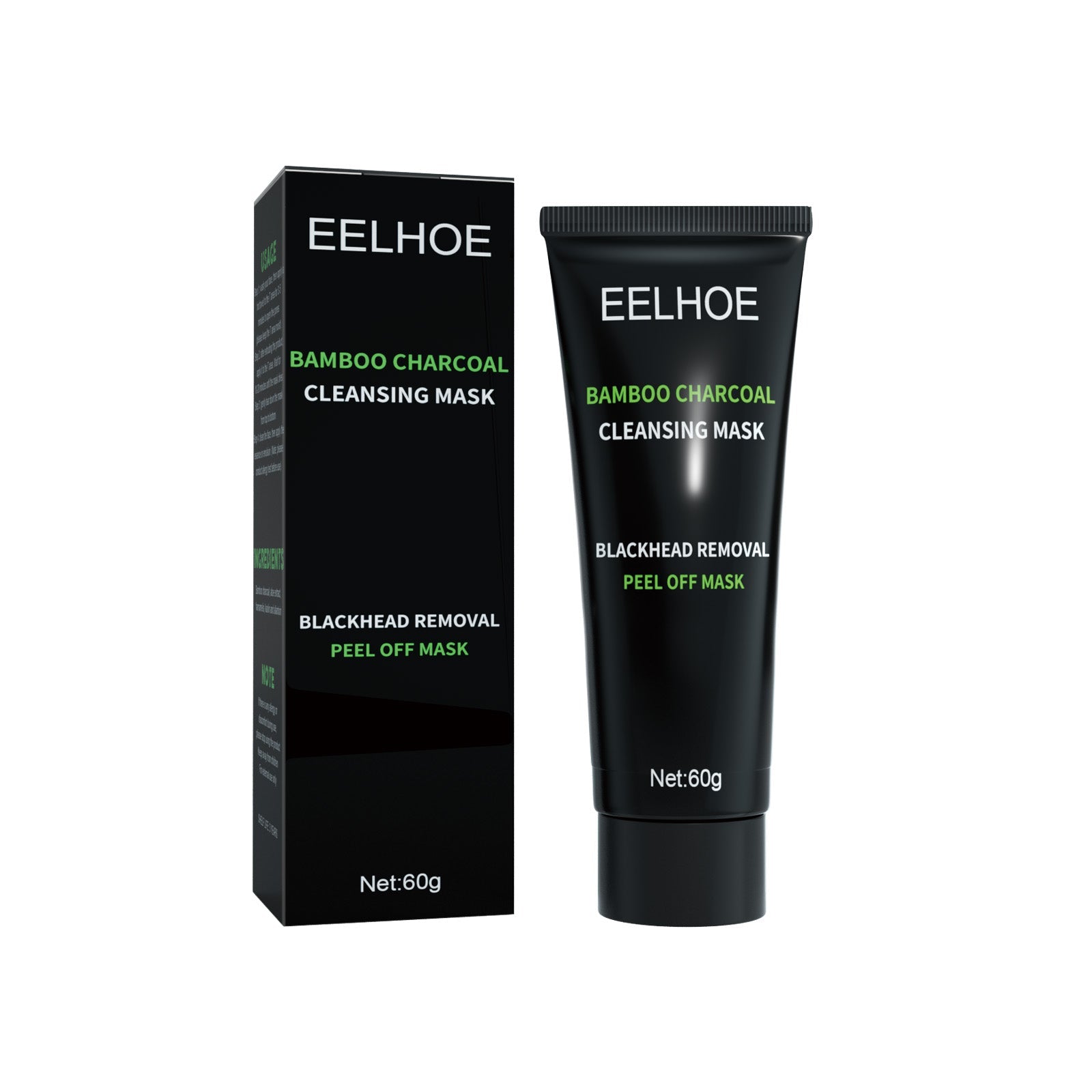 Bamboo Charcoal Blackhead Removal Mask, Deep Cleanse Pores And Acne T-Zone Oil Control With A Peel Mask