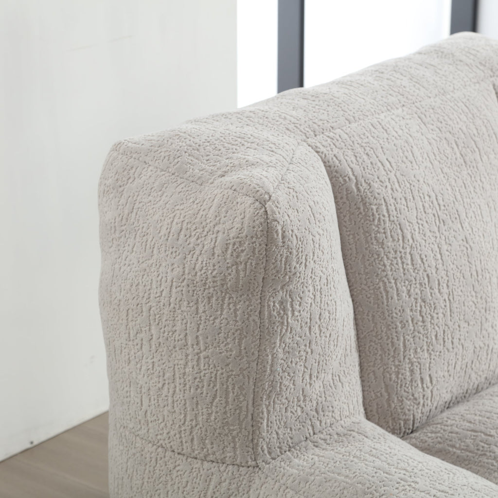 Fluffy bean bag chair Super soft couch chair with memory foam and footstool Indoor modern focus bean bag chair