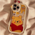 Cartoon Strawberry Bear Small Monster Phone Case for Apple iPhone 13/12/11/XS/7plus Transparent tpu Phone Case