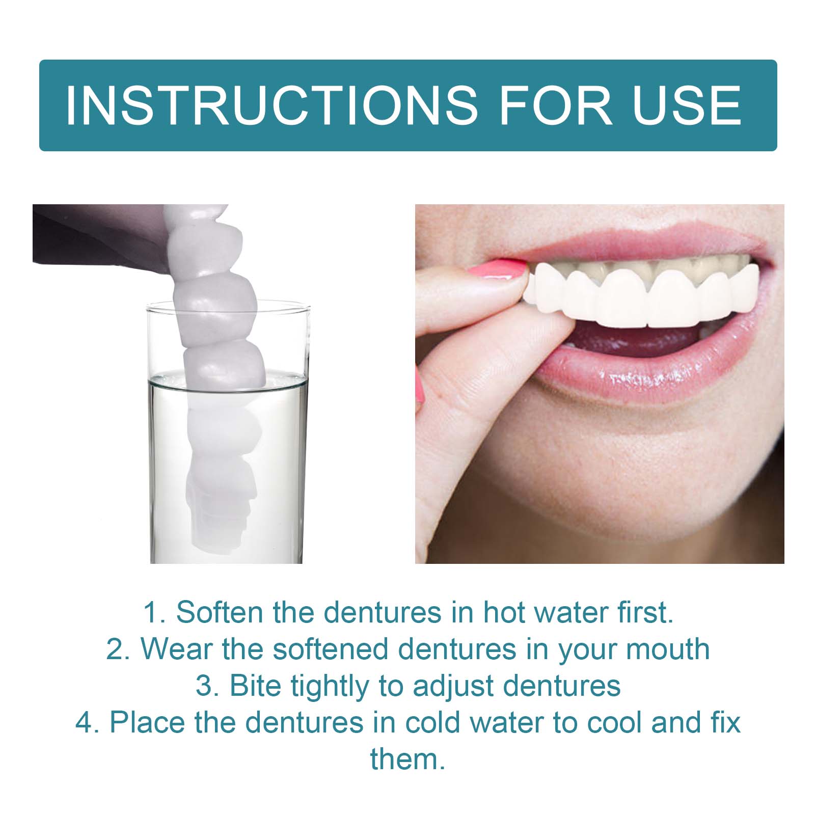 Adjustable Buckle Denture, Temporary Fillings Interdental Fillings Orthodontic Denture Kits