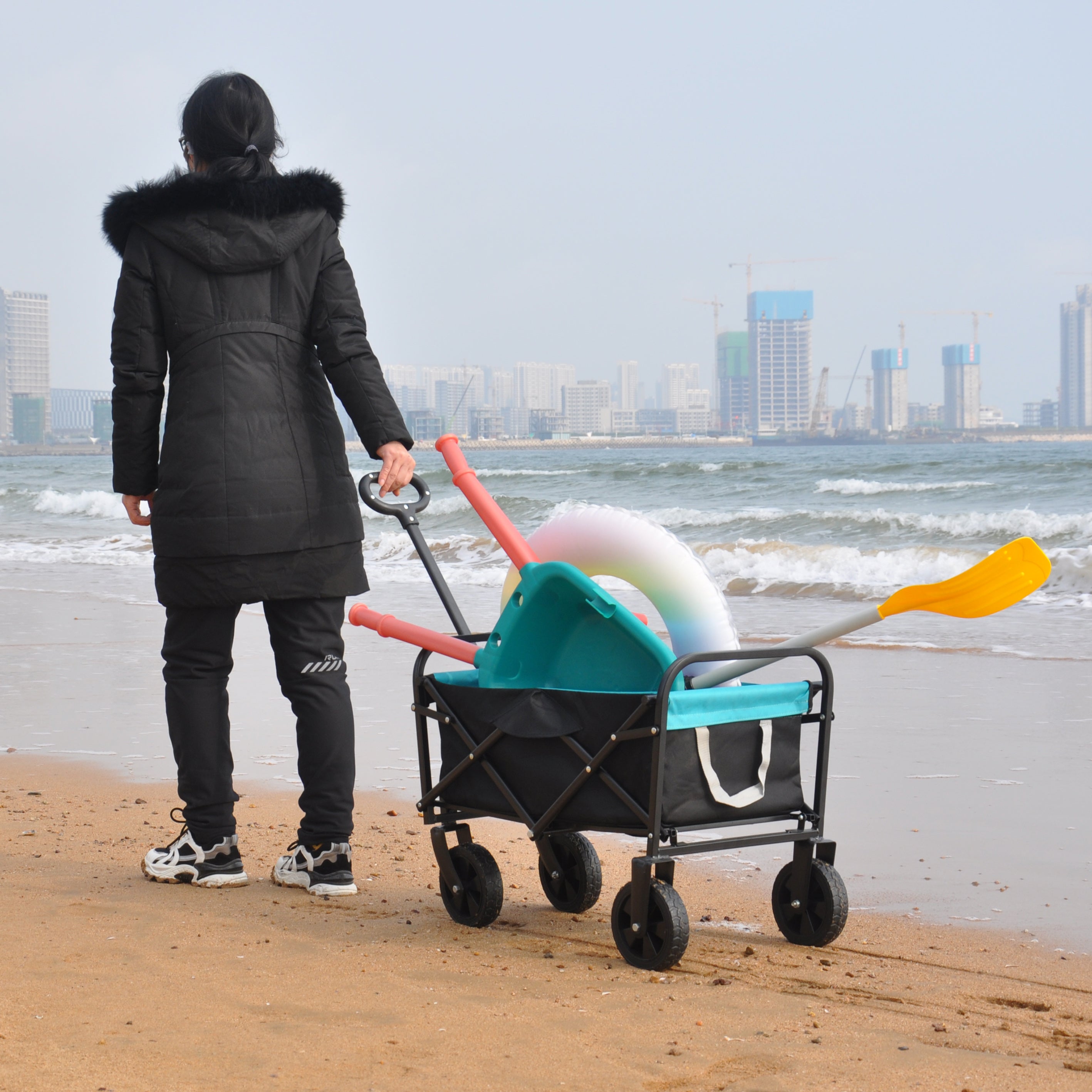 Folding Wagon Garden Shopping Beach Cart