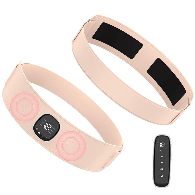 EMS heated waist and palace slimming belt hot compress massage belt waist and abdomen massager