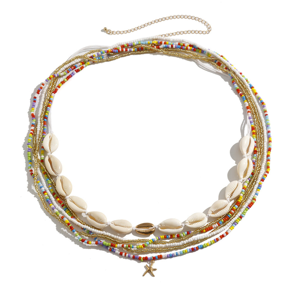 Mermaid Princess Shell Beads Waist Chain Beach Ocean Wind Waist Chain Starfish Body Chain