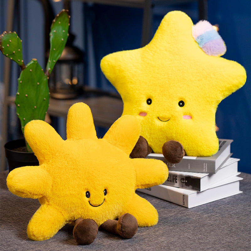 Amuseable Sun Small Sun Pillow Stuffed Toy Moon Cloud Cushion Pillow Doll Doll