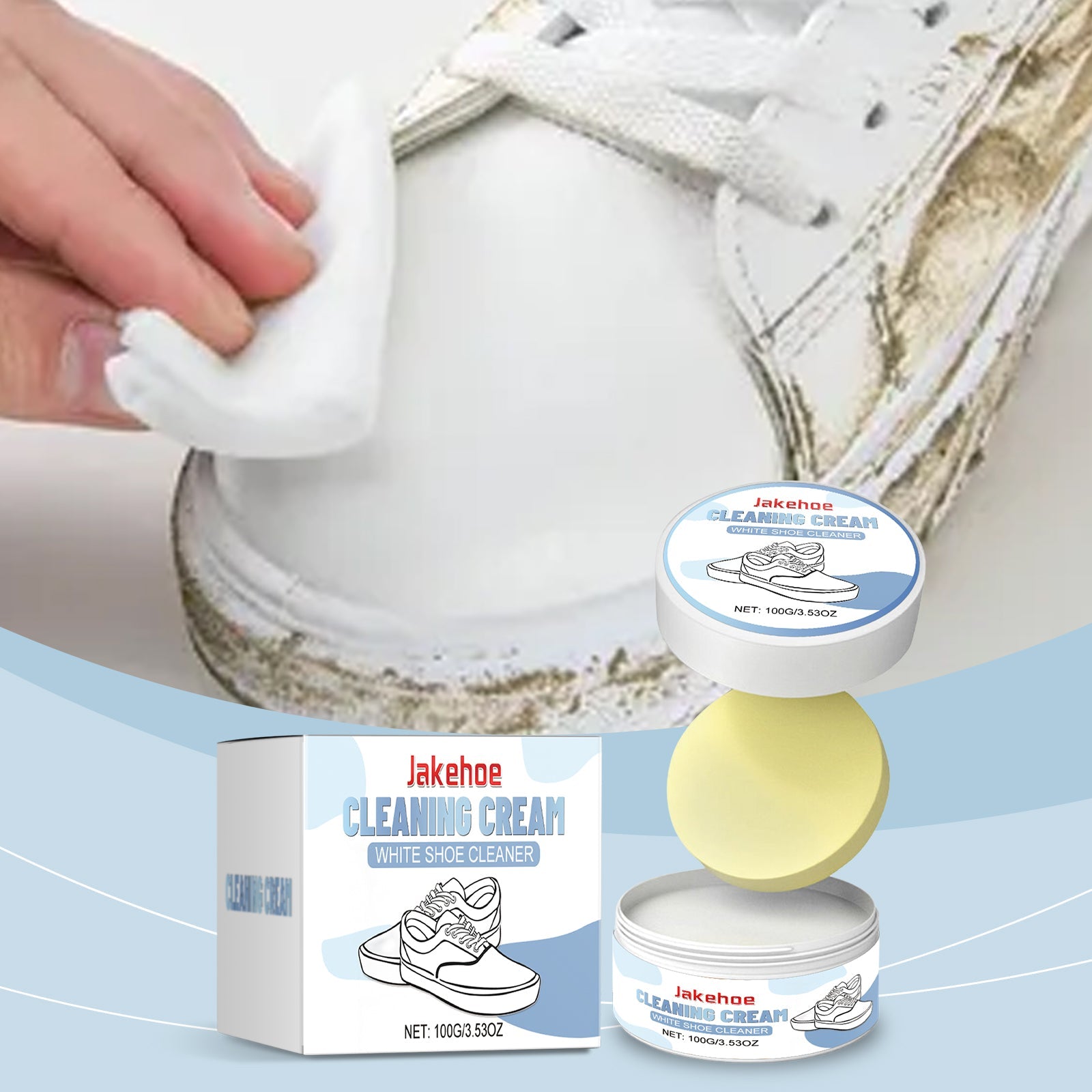 Shoe Decontamination Cleaning Cream Gentle Cleaning Effective Stain Removal Multi-Functional Shoe Cleaning Cream