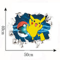 Cartoon anime children's room decoration wall sticker self-adhesive 3D Pikachu Digimon PVC sticker poster wall decoration