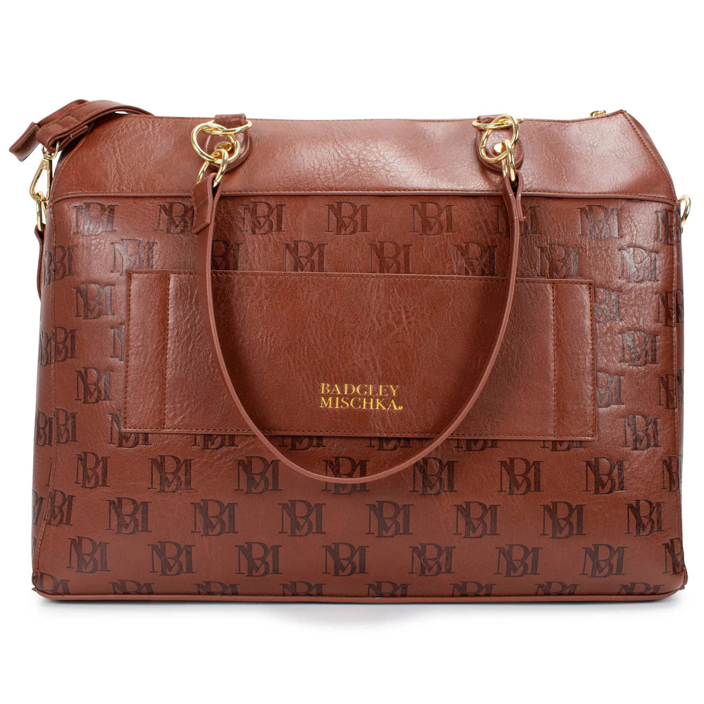 Madalyn Rustic Vegan Leather Weekender Tote Bag