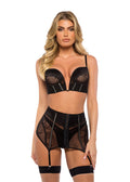 Black Belle Noir Garter Skirt Set