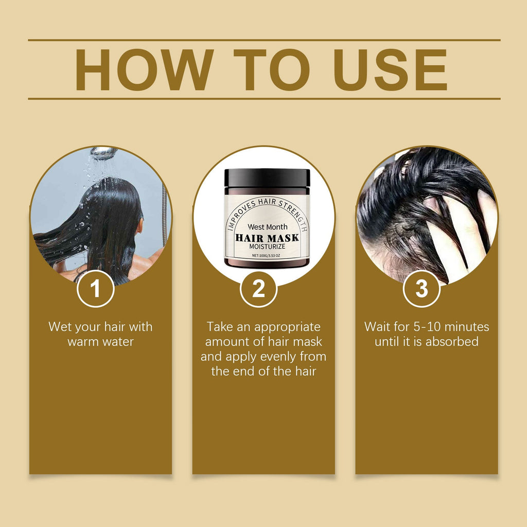 Repair Moisturizing Hair Mask, Moisturizing, Nourishing And Repairing Dry Hair, Smooth, Soft And Glossy Hair Mask