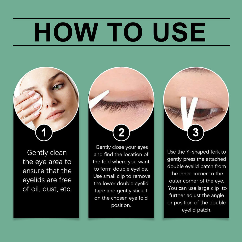 Double Eyelid Tape Set Eye Makeup Skin Tone Self-Adhesive Firm Natural Comfort Mild Breathable