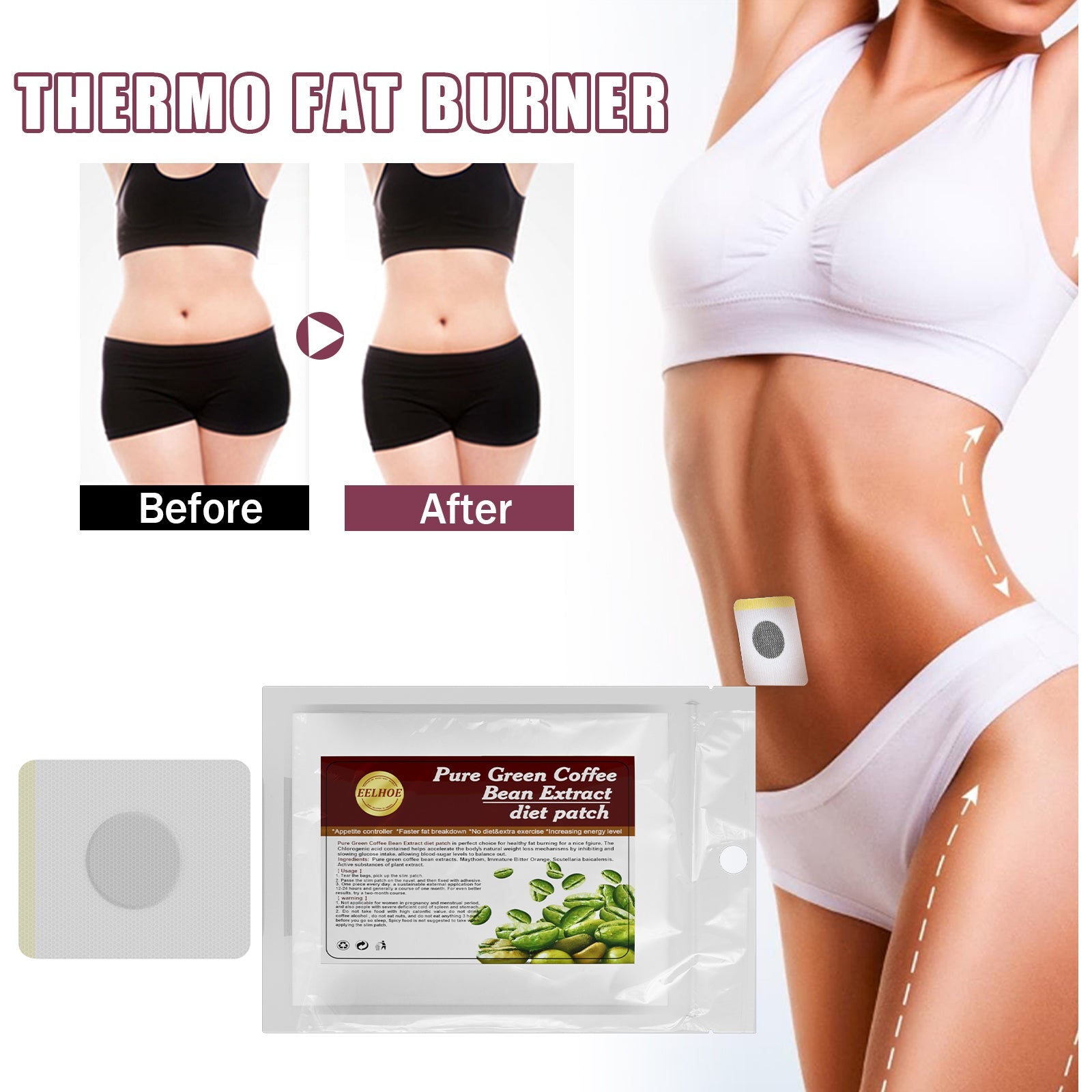 Belly Button Stick Body Skin Massage Firming Skin Thigh Muscle Belly Button Stick