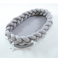 All-Cotton Woven Folding Portable Crib Bionic Removable Manual Fence Three-Dimensional Protective Crib