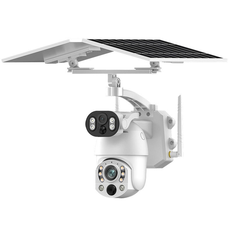 Outdoor solar monitoring camera dual lens wireless wifi remote night vision high-definition monitor
