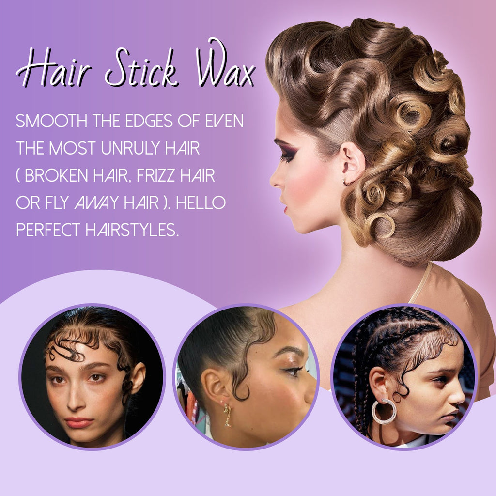 Hair Wax Stick, Long Lasting Hair Setting Smoothing Frizzy Small Broken Hair Natural Luster Solid Hair Oil Bar