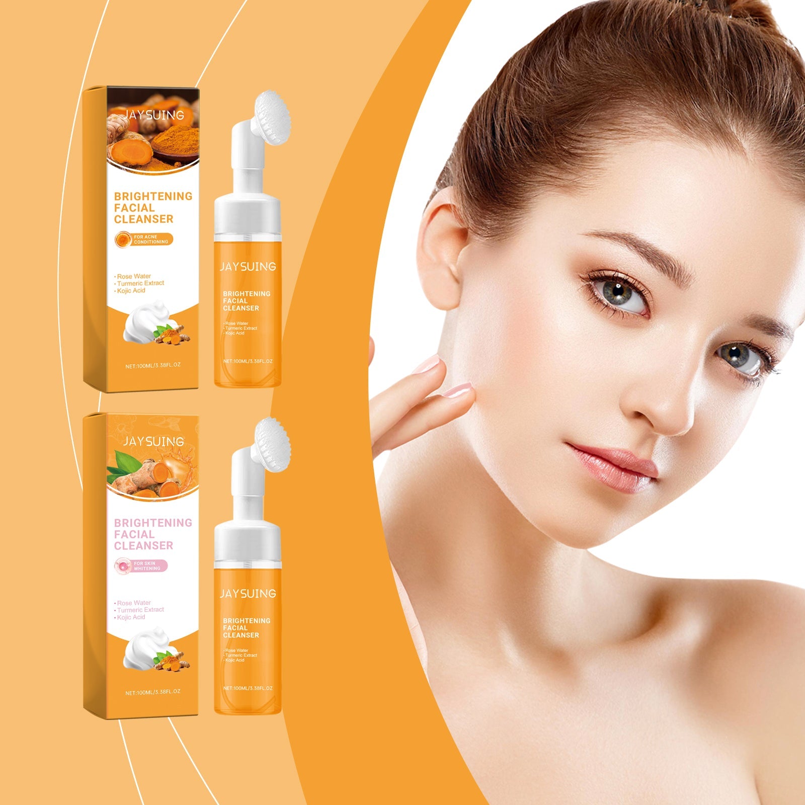 Turmeric Cleansing Mousse For Gentle Cleansing Of Facial Skin Pores Cleanser Moisturizing Skin Care