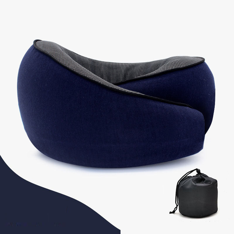 U-shaped memory cotton neck pillow with slow rebound for car travel neck protection
