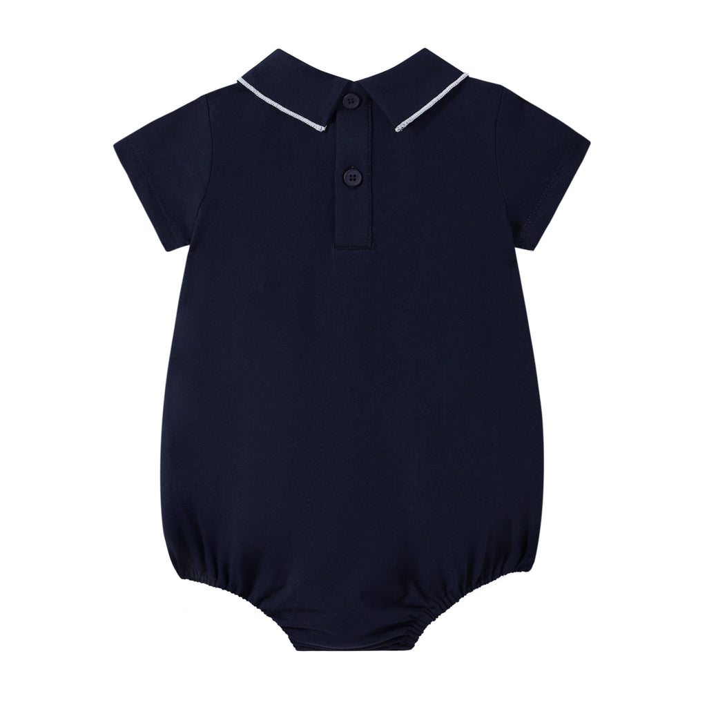 Coastal Navy Girls Romper