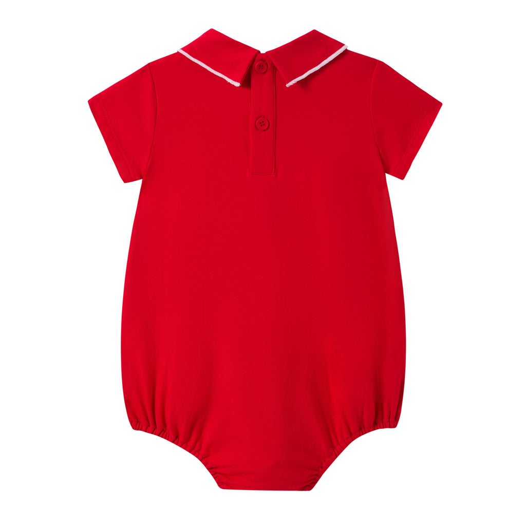 Coastal Red Girls Romper