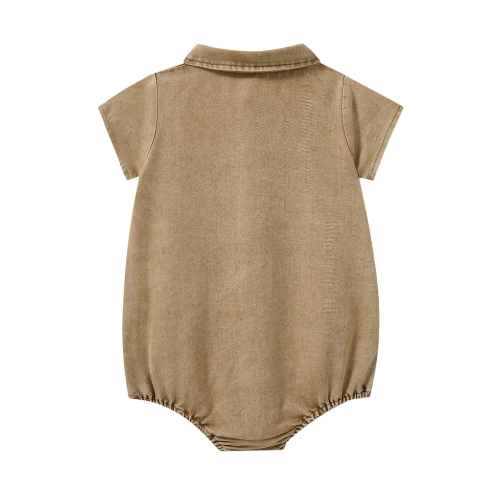 Tan Wash Boys Romper