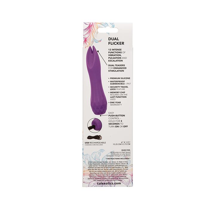 Gia Dual Flicker Vibrator - Purple