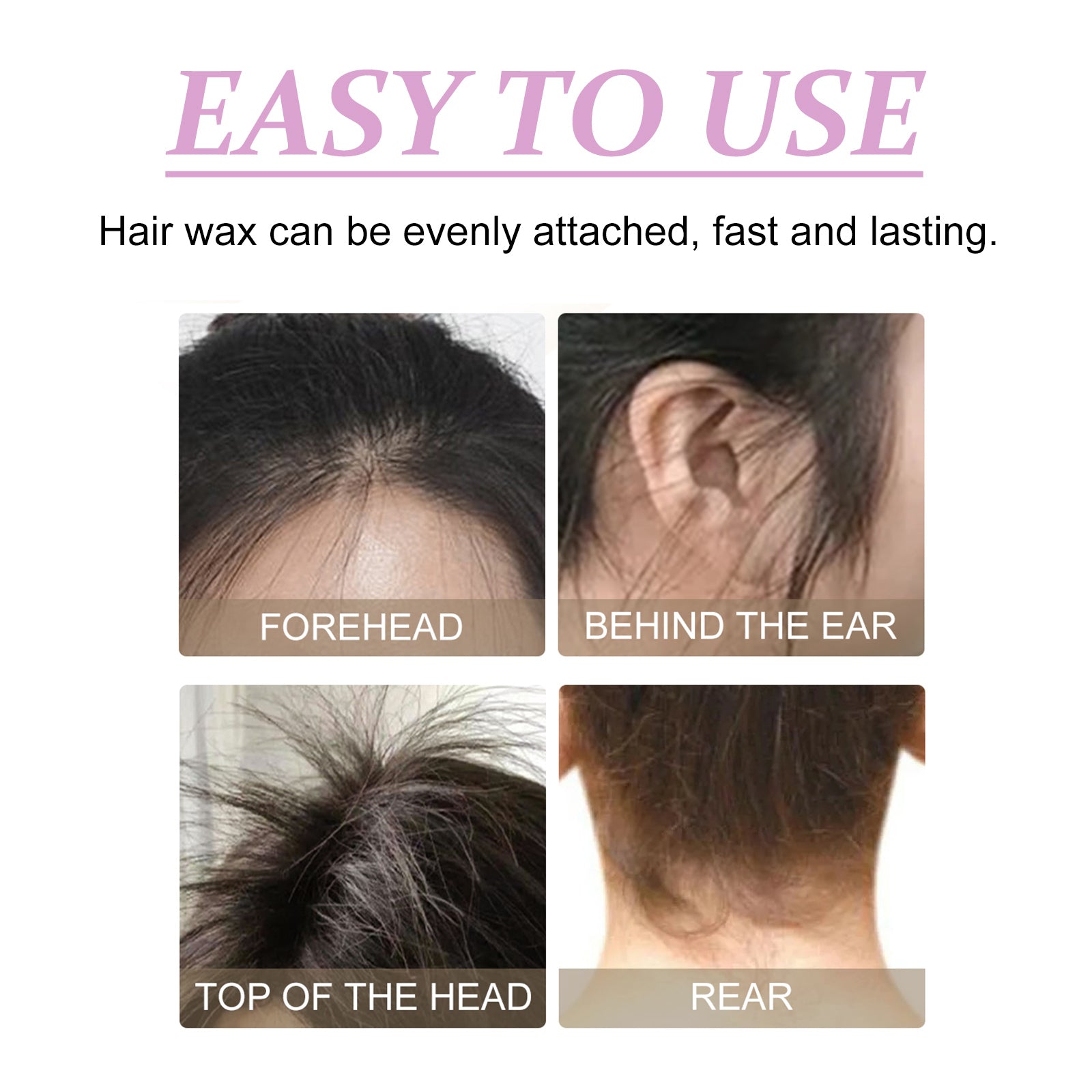 Edge Control Hair Wax, Fluffy Lightsome Matte Easy To Finalize The Lasting Stereo Modelling Mud