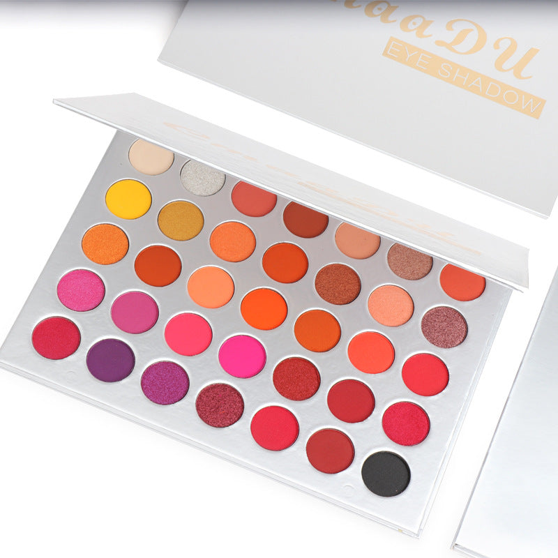 CmaaDu 35 Colors Matte Eyeshadow Metal Waterproof Pearl Glitter Eyeshadow Palette