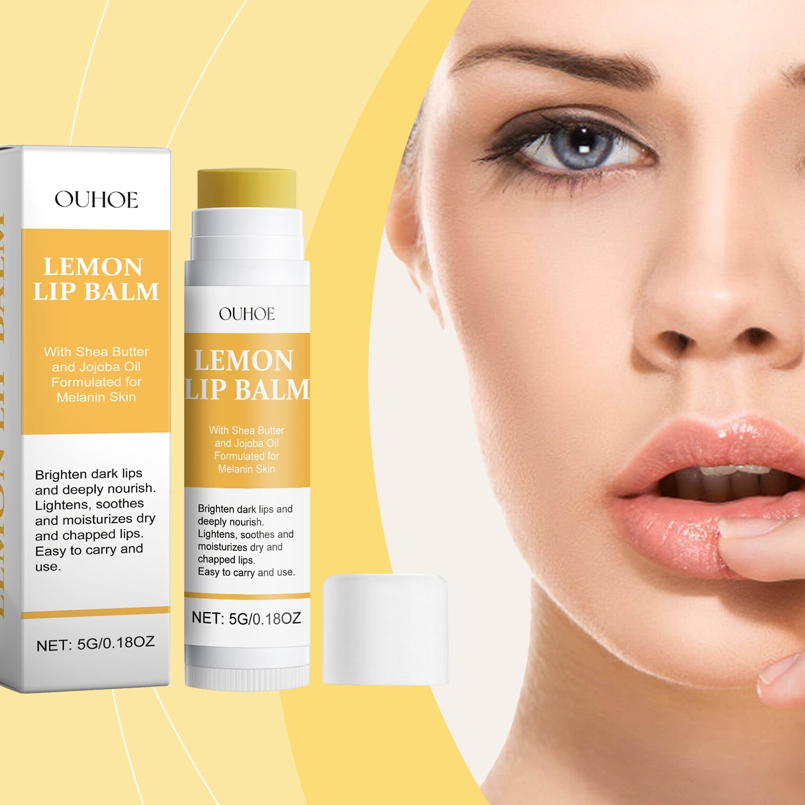 Lemon and Ginger Lip Balm Moisturize and Moisturize with Lemon and Prevent dry and cracking Nourishing Lip Balm