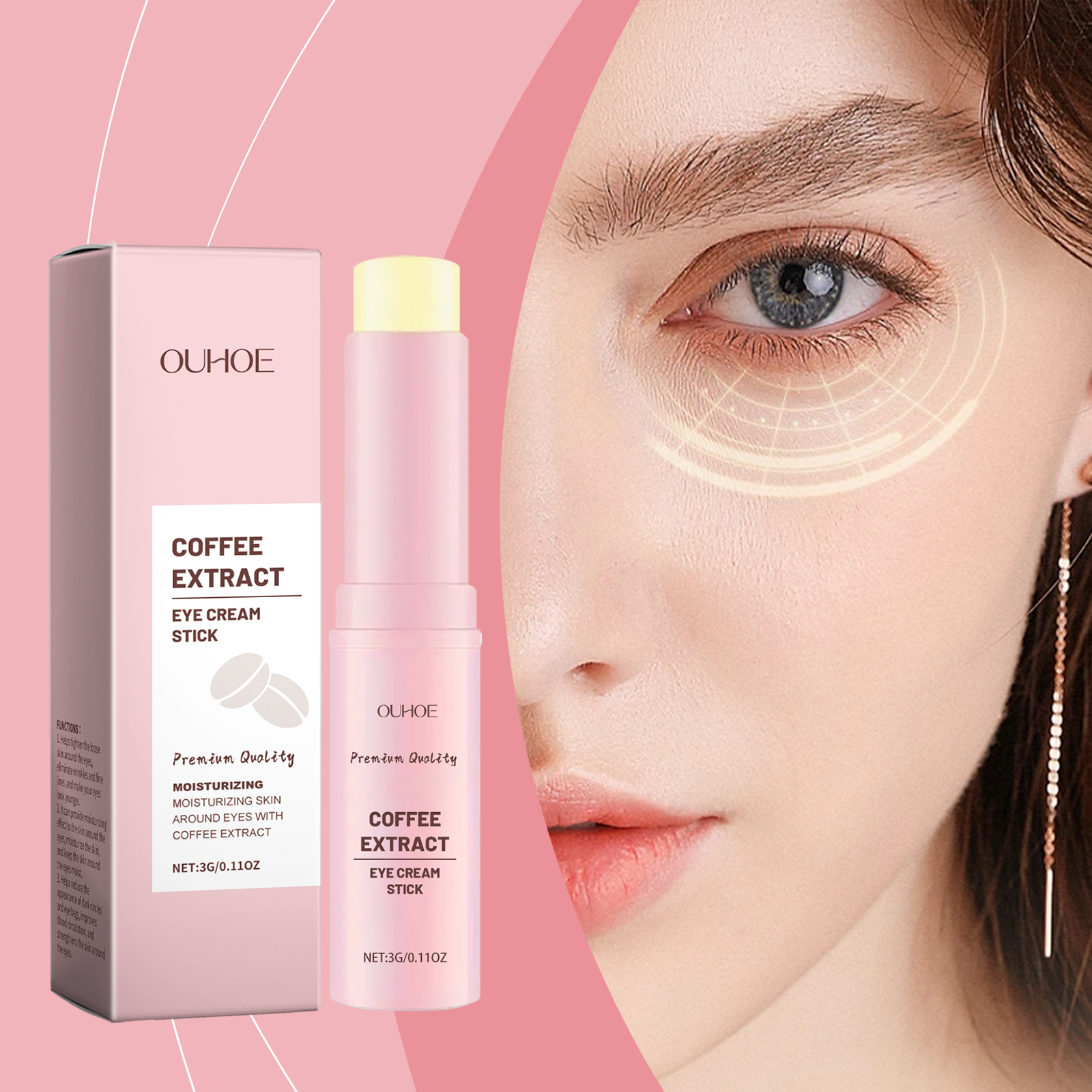 Eye Cream Stick, Care And Tighten The Skin Around The Eyes Daily Massage Moisturizing Moisturizing Care Eye Cream
