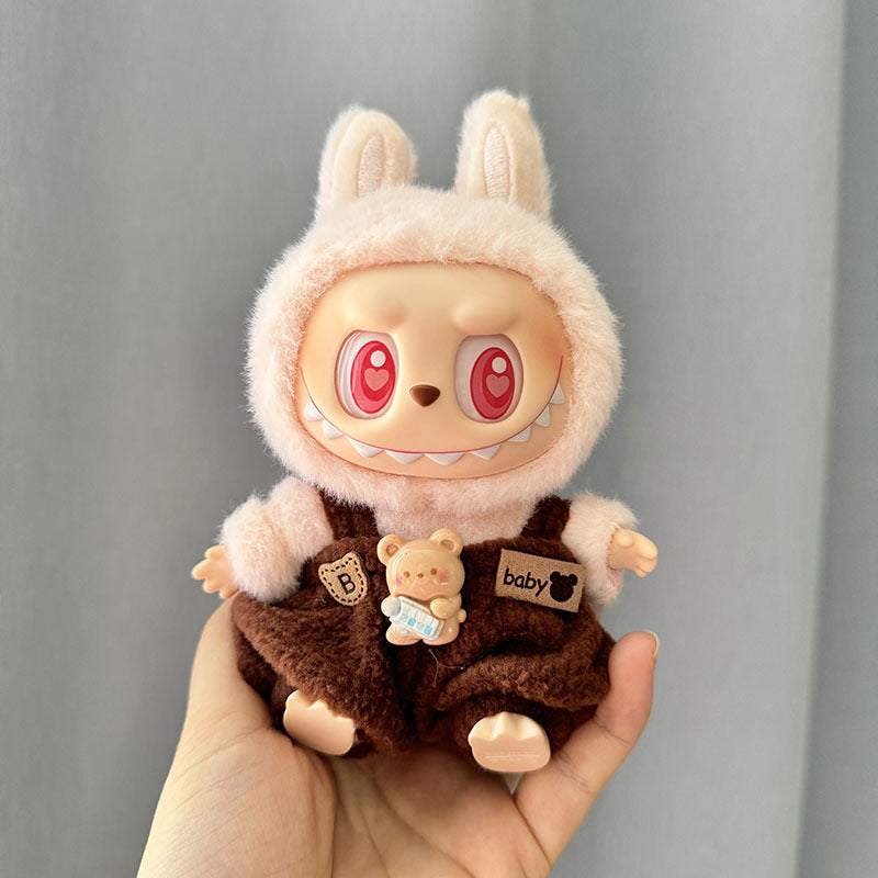 [Clothes Only] 1st/2nd generation Labubu clothes pendant Labubu sitting party baby clothes teddy bear suspenders cute pants