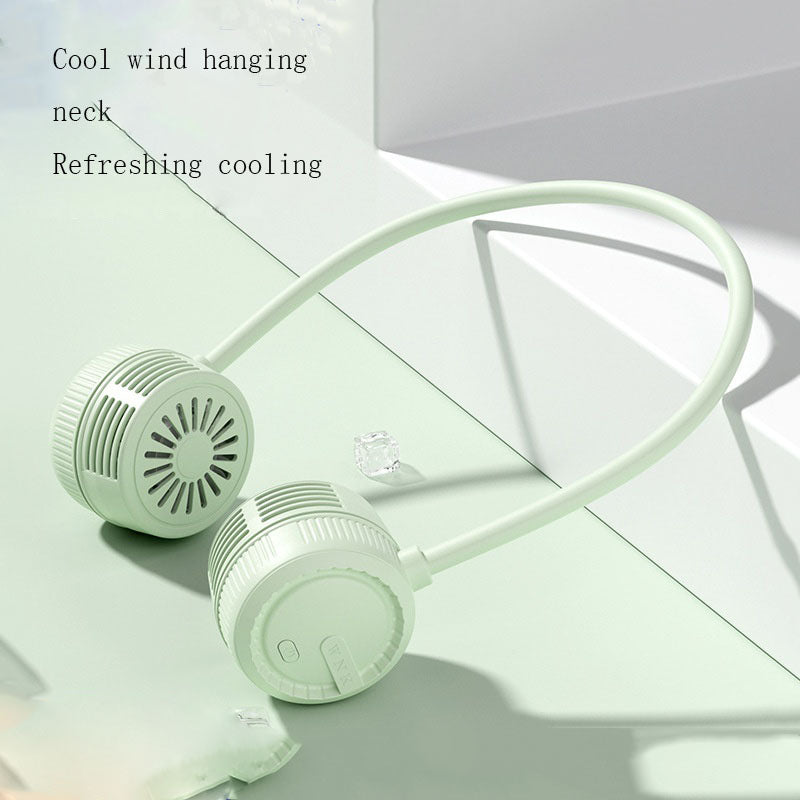 Foldable Neck Fan Portable Silent USB Charging Outdoor Sports Turbine Bladeless Mini Neck Fan