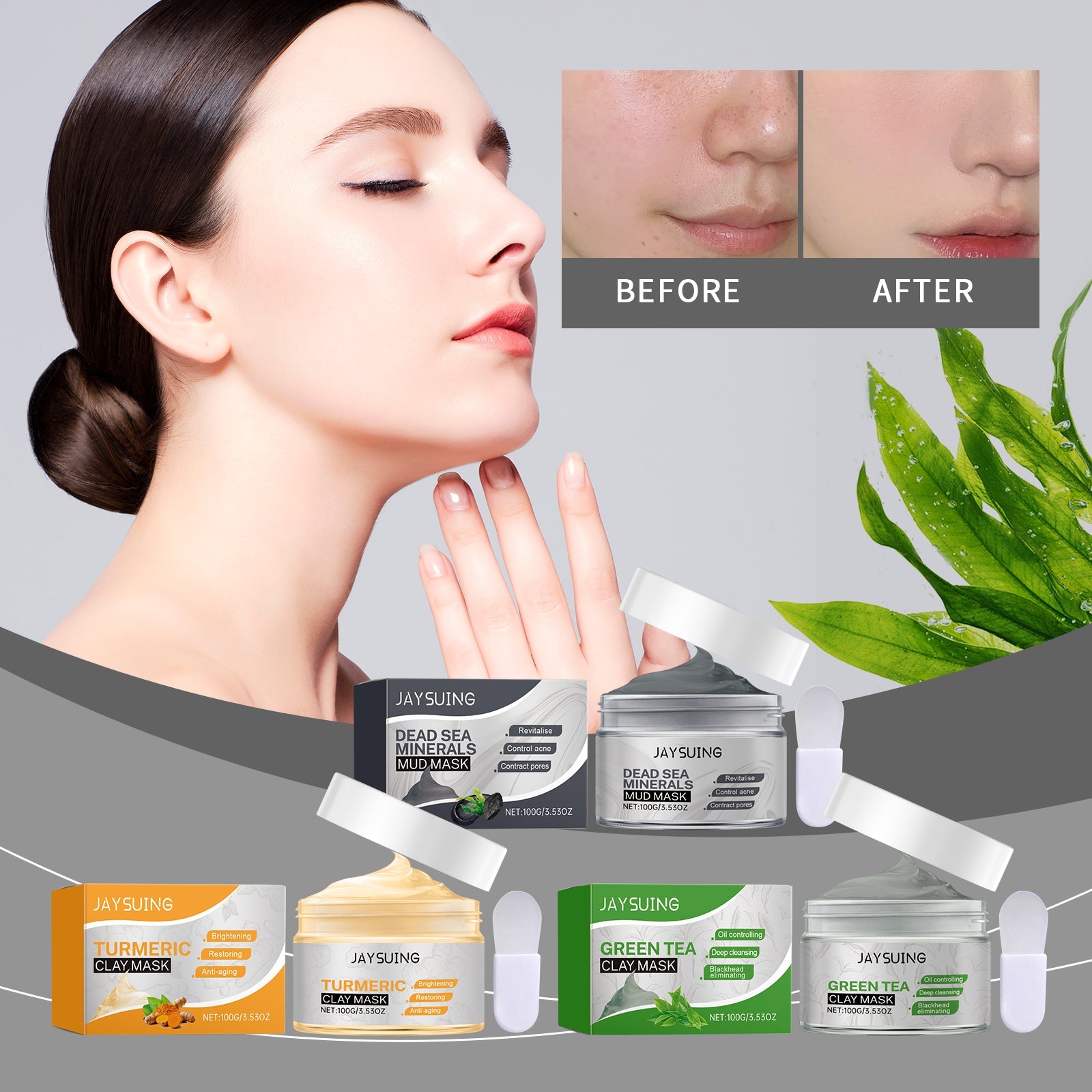 Facial Mud Mask Series Moisturizes And Controls Oil, Firming And Smoothing Facial Skin To Even Skin Tone