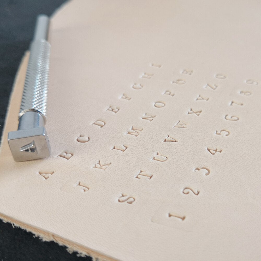 36 Pcs Steel Punch Alphabet Letter Number Leather Stamper Set 6mm Metal Punching Tools for DIY Leather Craft Making